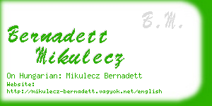 bernadett mikulecz business card